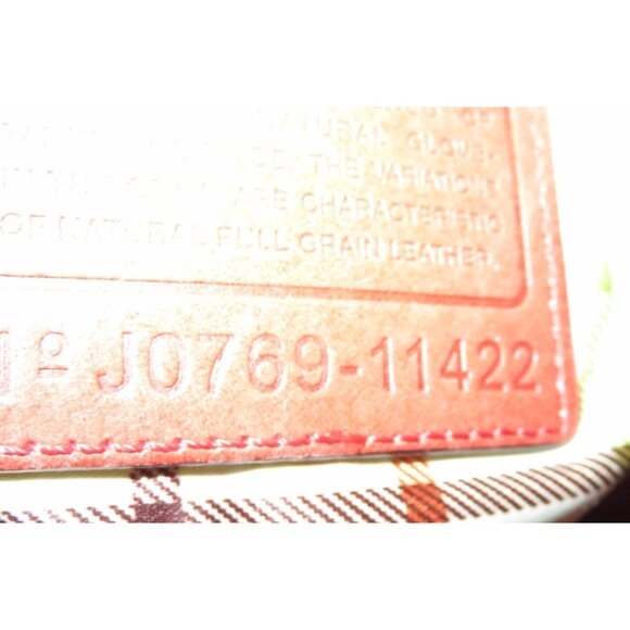 Coach 2007 Bleecker Tattersall Red Burnished Saddle Leather Duffle Bucket Bag - Picture 7 of 14